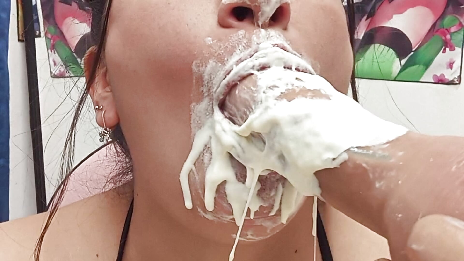 eating saliva and hot bukkake