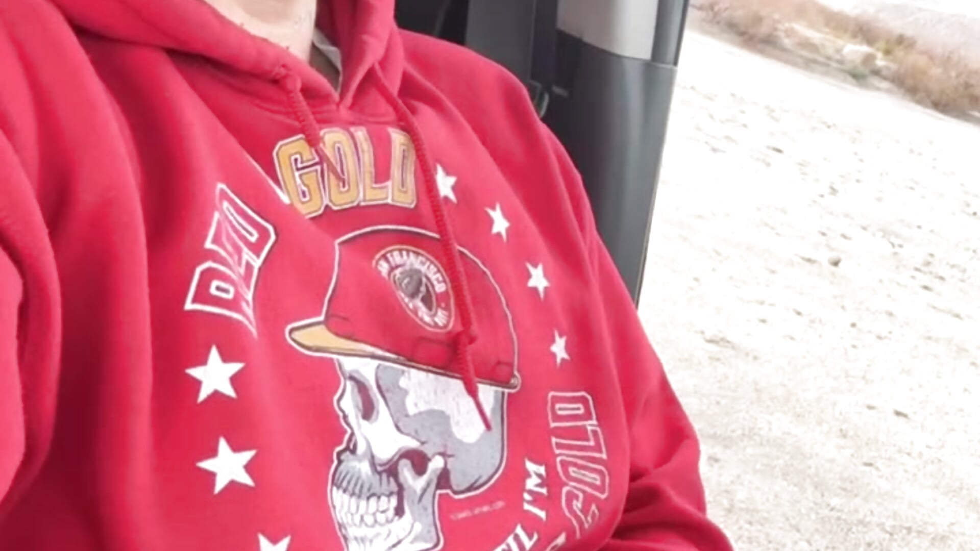 Playing with my cock in the rain