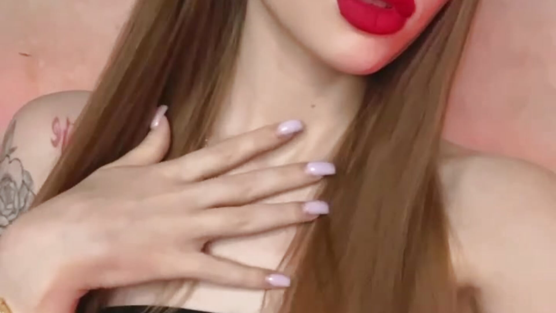 Red juicy lips