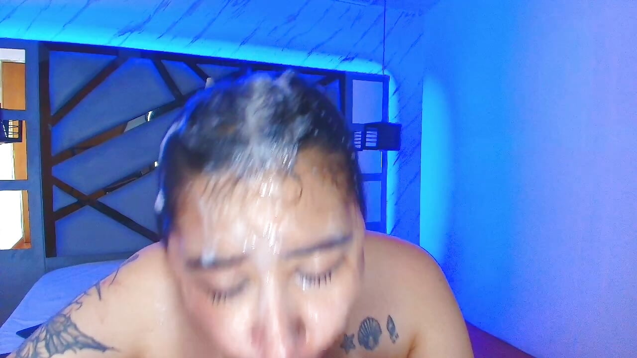 Deepthroat sloopy with saliva in my hair and face
