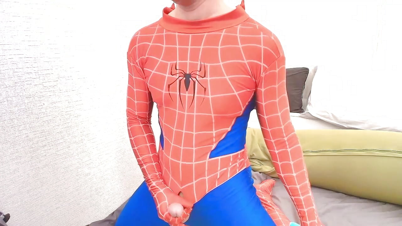 「顔有」ゼンタイでオナニー🕷Spider-Man masturbating - video by HANNIBAL1228